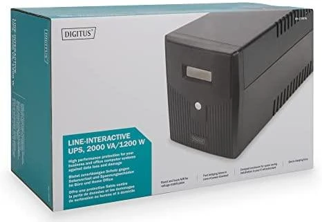 Assmann Electronic DIGITUS Line-Interactive UPS 1500VA/900W 12V/9Ah X2 baterija 4x CEE 7/7 AVR USB RS232 RJ-11/45 LCD ekranas