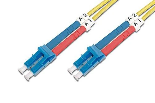 Assmann Electronic DIGITUS LWL patchable LC/LC 09/125um singelmode Duplex be halogenų su protokolu geltona 5m