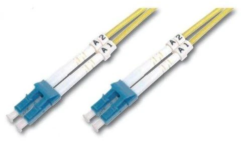 Assmann Electronic DIGITUS LWL patchable LC/LC 09/125um singelmode Duplex be halogenų su protokolu geltona 1m