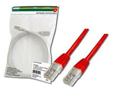 Assmann Electronic DIGITUS CAT 5e U-UTP patch kabelis PVC AWG 26/7 ilgis 0,5 m spalva raudona