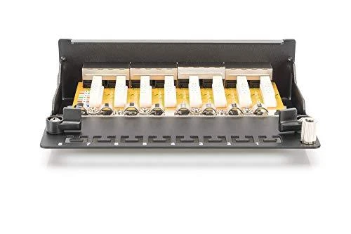 DIGITUS Patchpanel 1HE 8-Port Cat6 geschirmt juodas