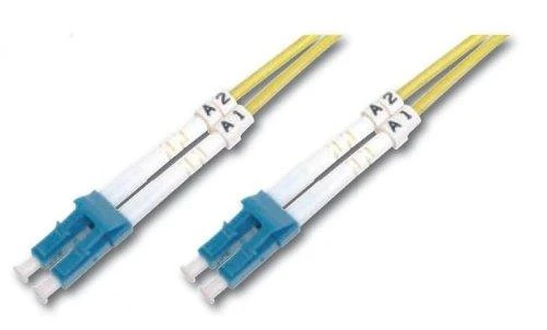 Assmann Electronic DIGITUS LWL patchable LC/LC 09/125um singelmode Duplex be halogenų su protokolu geltona 10m