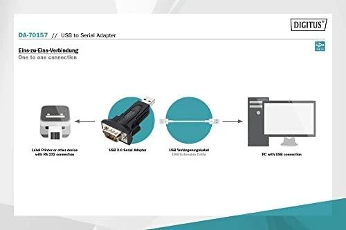 Assmann Electronic DIGITUS USB 2.0 į nuoseklųjį keitiklį RS485 įsk. USB A Kabelis 80cm USB AM / USB AF