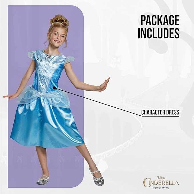 Disguise,Disney Persirengėlis - Klasikinis Pelenės kostiumas (128 cm) (140499K)