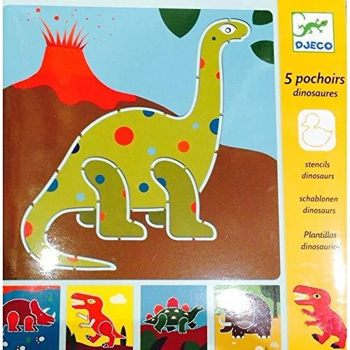 Djeco Piešimo trafaretai - Dinozaurai (5 vnt.) ( DJ08863 )