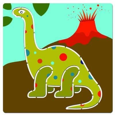 Djeco Piešimo trafaretai - Dinozaurai (5 vnt.) ( DJ08863 )