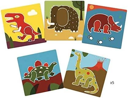 Djeco Piešimo trafaretai - Dinozaurai (5 vnt.) ( DJ08863 )