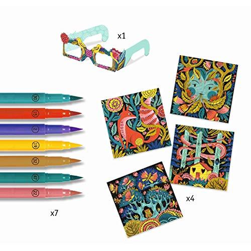 Djeco Dažymas su flomasteriais - 3D Miškas ( DJ08652 )