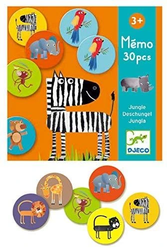 Djeco Atminties žaidimas - Džiunglės (30 vnt.) ( DJ08159 )