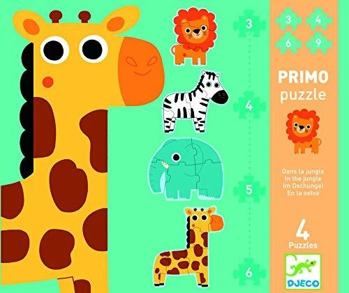 Djeco Progresyvi dėlionė - Džiunglėse (3, 4, 5, 6 det.) ( DJ07135 )