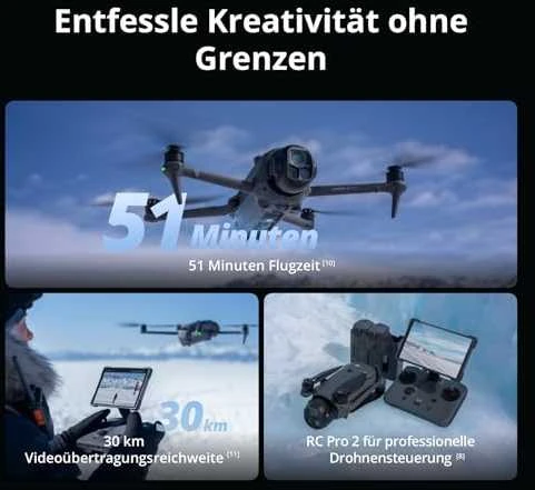 DJI Mavic 4 Pro Fly More Combo (DJI  RC 2) dronas