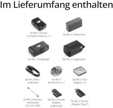 DJI Mic 2 (2 TX + 1 RX + įkrovimo dėklas) (CE) Mikrofonas