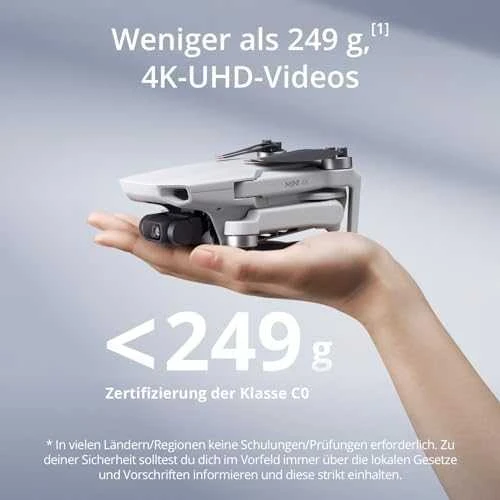 Dronas  DJI Mini 4K Fly More Combo su DJI  RC-N1C valdymo pultu