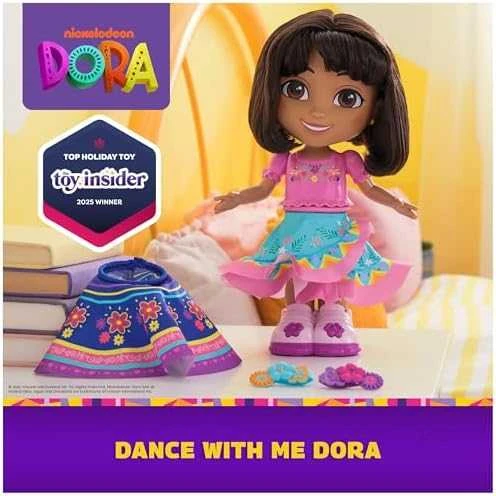 Interaktyvi lėlė tyrinėtoja Dora 30 cm 10+ garsų Šoki su manimi