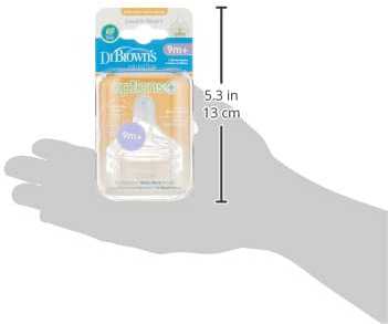 DR. BROWN'S OPTIONS+ LEVEL 4 plataus kaklelio silikoniniai žindukai 9+ mėn., 2 vnt.