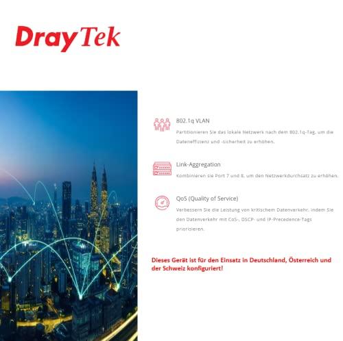 Šakotuvas DrayTek VigorSwitch G-1080 8 prievadų