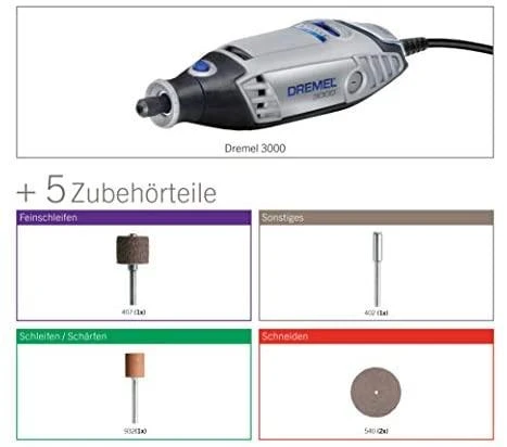 Dremel 3000-5 serijos rotacinis įrankis + 5 priedai