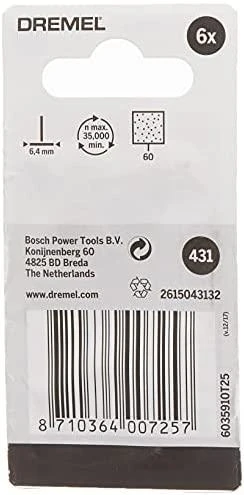 Dremel Bosch 431 Šlif. popier. žiedas D=6,4 mm, 6 vnt.