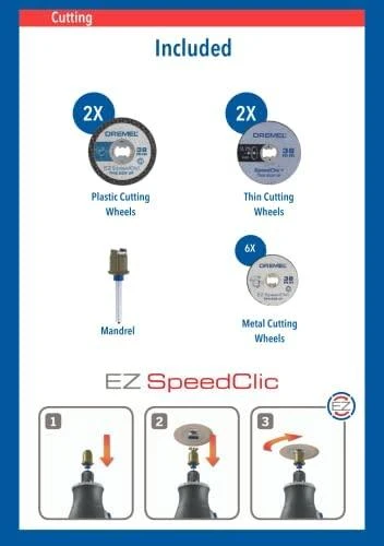 Dremel 11 dalių EZ SpeedClic priedų rinkinys