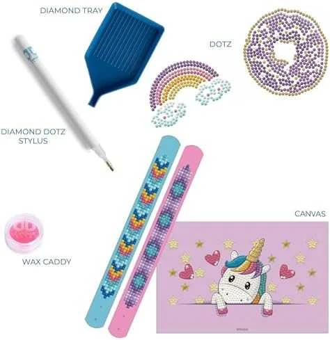 Diamond Dotz DIAMOND DOTS kūrybinis rinkinys piešimas deimantais Unicorn, 2000+ deimantų, DTZ10.012