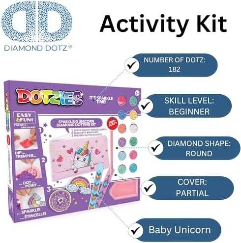 Diamond Dotz DIAMOND DOTS kūrybinis rinkinys piešimas deimantais Unicorn, 2000+ deimantų, DTZ10.012