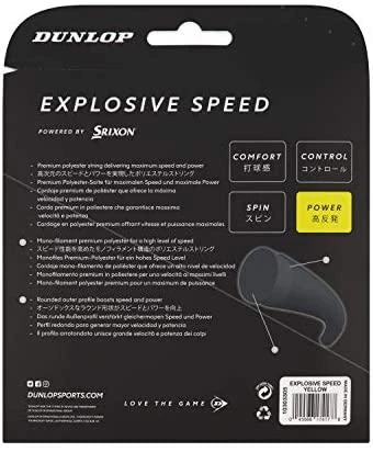 Dunlop Stygos tenisui EXPLOSIVE SPEED 17g/1,25mm 12m yellow