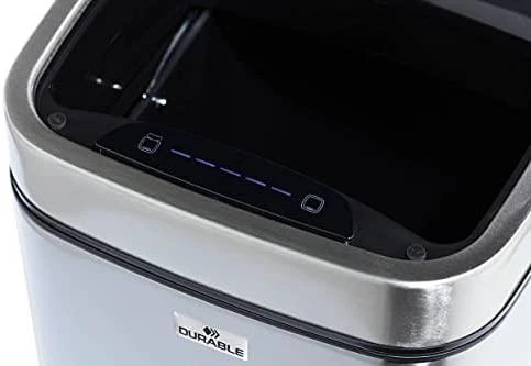Šiukšliadėžė Durable bezdotykowy sidabrinė (342023)