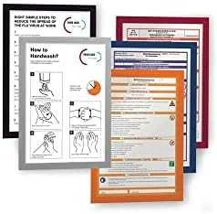 Plakatas Durable Patvarus Lipnus informacinis rėmelis A4 sidabrinis, 2 vnt. (4872-23)