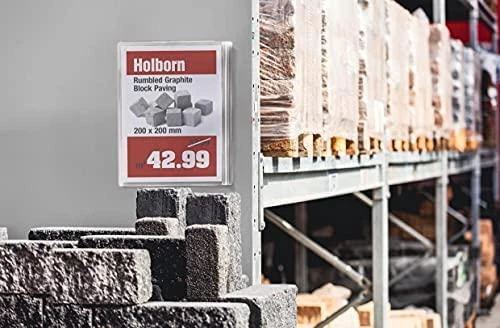 Durable -kosteutta kestävä infotasku liimapinnalla, A3, 5 kpl, kirkas