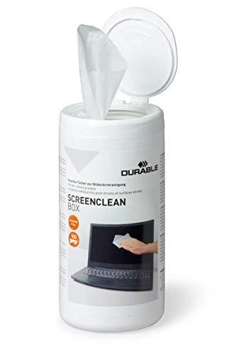 Valiklis Servetėlės kompiuterio ekranui valyti DURABLE Screenclean, 100 vnt., šlapios
