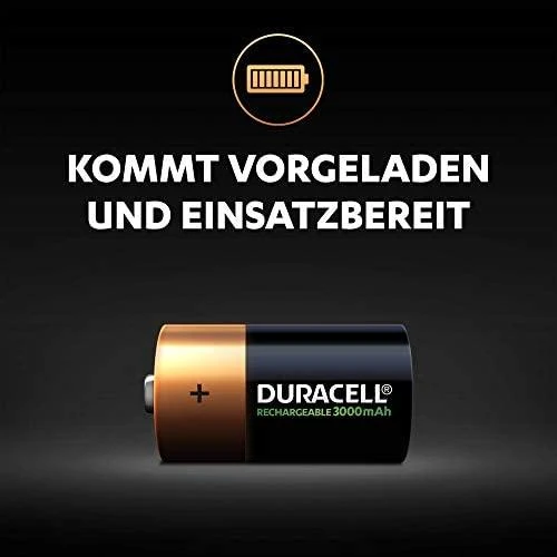 Baterija - Duracell C 3000mAh Įkraunama 2 Pakuotėje