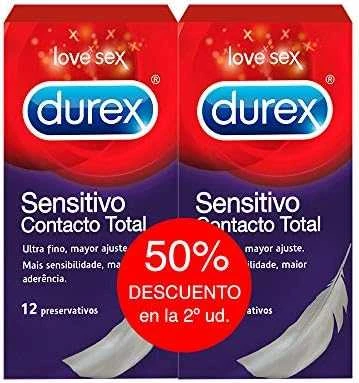 Durex Sensitive Sensitive Contact prezervatyvai 2x12 vienetų