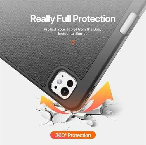 DUX DUCIS dėklas DOMO sulenkiamas su pieštuko laikikliu skirtas Apple iPad Pro 11 (2024) juodos spalvos