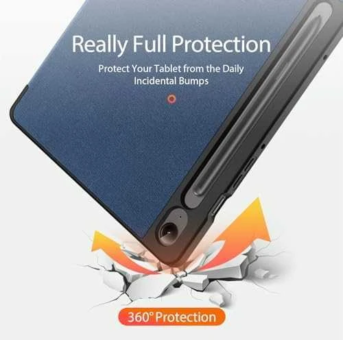 Dėklas Dux Ducis Domo Samsung X400/X406 Tab S10 Lite/X520/X526 Tab S10 FE/X510/X516 Tab S9 FEE tamsiai mėlynas