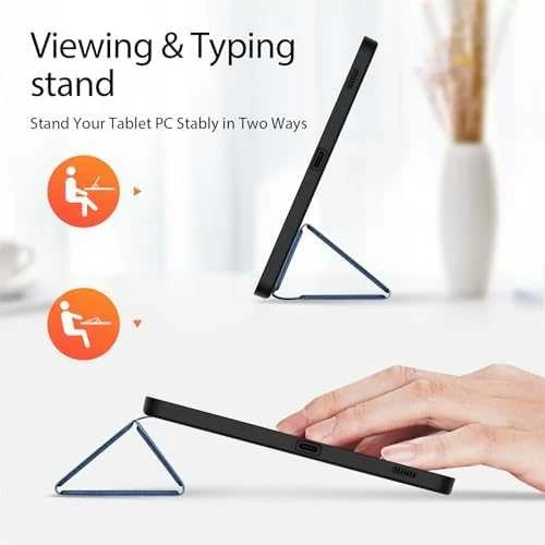 Dėklas Dux Ducis Domo Samsung X400/X406 Tab S10 Lite/X520/X526 Tab S10 FE/X510/X516 Tab S9 FEE tamsiai mėlynas
