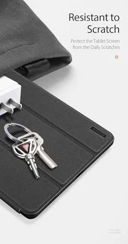 Dux Ducis Domo PU Odinis dėklas with Stand skirtas Samsung Tab S10+ / S9+ / S9 FE+ – juodos spalvos