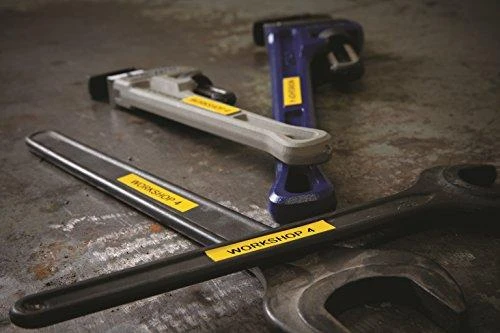 Juostelė DYMO Rhino 19mm x 5.5m, vinilinė, juoda ant geltono / S0718470 18433