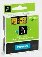 Juostelė DYMO D1 12mm x 7m, vinilinė, juoda ant geltono / S0720580 45018