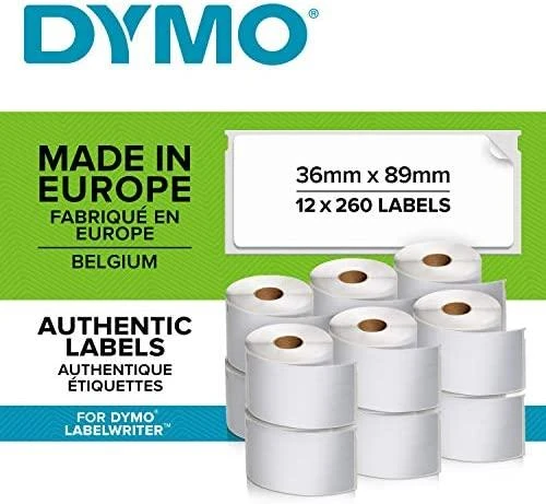 DYMO etikečių ritinių pakuotė 36x89 mm
