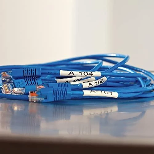 DYMO Rhino Professional, pastebimai susitraukiantis vamzdelis, 19x1,5 mm, juodas tekstas ant baltos žarnos, 1,5 m 18057