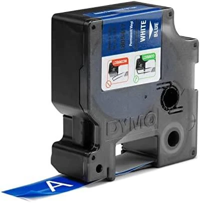 DYMO Rhino Professional, žymėjimo juosta, 19mm, baltas tekstas ant mėlynos juostos, 5,5 m DYMO / 1805417