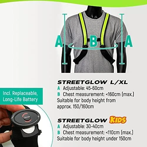 EasyPix StreetGlow L/XL - suagusiems LED liemenė