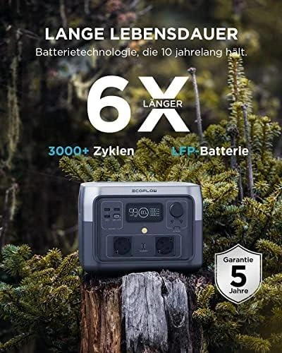 EcoFlow RIVER 2 Max nešiojamoji maitinimo stotis, 512Wh, 500W, X-Boost, EPS