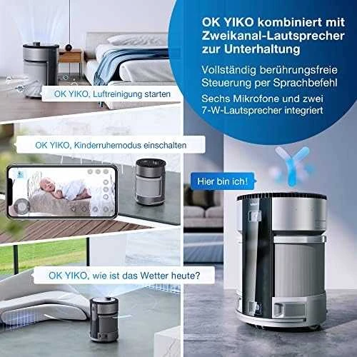 Ecovacs Air AIRBOT Z1 oro drėkintuvas ir valytuvas, Juodas