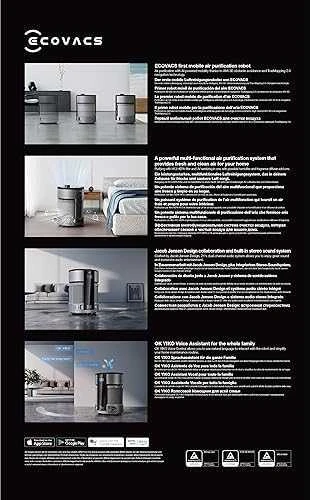 Ecovacs Air AIRBOT Z1 oro drėkintuvas ir valytuvas, Juodas