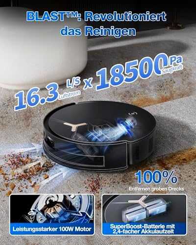 Dulkių siurblys - robotas Ecovacs Deebot T50 Max Pro Omni, Juodas