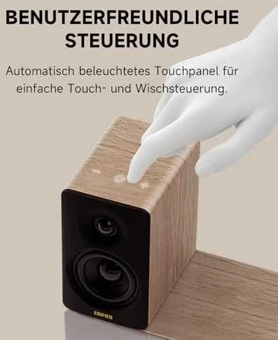 Kompiuterio kolonėlės Edifier kompaktiškos stalinės 2.0 kolonėlės | M60 | 66 W | „Bluetooth“ | Belaidė jungtis | Klasikinis ąžuolas