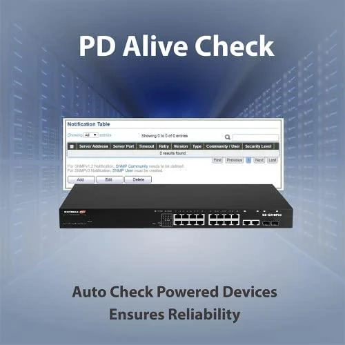Šakotuvas Edimax Technology EDIMAX 18 Port Gigabit PoE Switch 2 RJ45/2 SFP Combo Jungtys