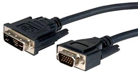 DVI-I į VGA laidas su jungčių antgaliais