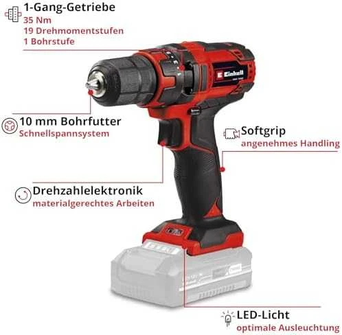 Akumuliatorinis suktuvas Einhell TC-CD 18/35 Li be akumuliatoriaus ir kroviklio